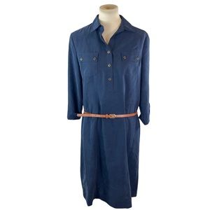 Investments collared belted shirt dress size 10